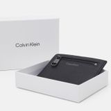 Kožené púzdro na karty Calvin Klein - Subtle Mono ID Card Holder