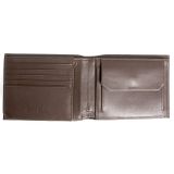Pánska kožená peňaženka Calvin Klein - CK Concise Trifold 1 5CC + Coin /Hnedá