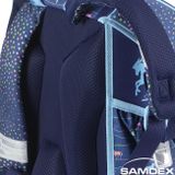 Set - školská taška, peračník a vrecko na prezuvky Baggymax - Džínsový koník