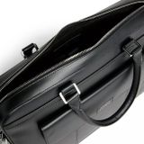 Elegantná kožená pracovná taška Tommy Hilfiger - TH SPW Leather Computer Bag /Čierna