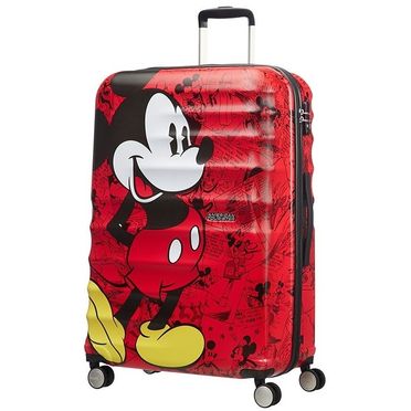 Cestovný kufor American Tourister - Wavebreaker Spinner 75 Disney / Mickey Comics Red [85673]