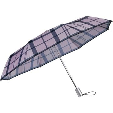 Automatický skladací dáždnik Samsonite - Alu Drop S Safe 3 Sect. Auto O/C /Lavender Check [108966-A024]