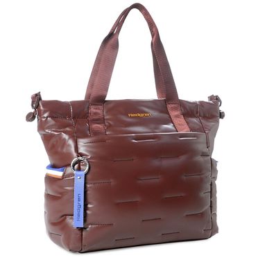 Dámska taška na rameno Hedgren - Cocoon Puffer Tote Bag /Bitter Chocolate