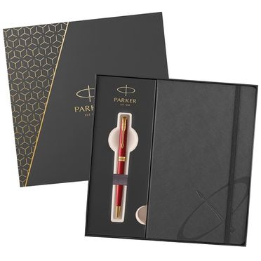 Darčeková kazeta so zápisníkom Parker Royal - Sonnet Red GT /BP Box-02