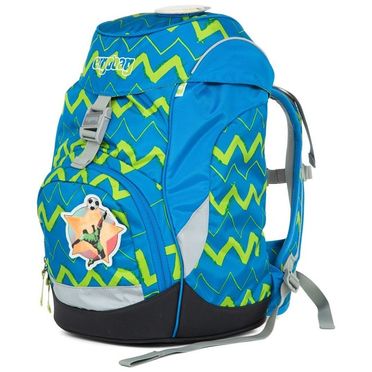 Školský ruksak Ergobag Prime - ZigZag 20L / modro-zelená