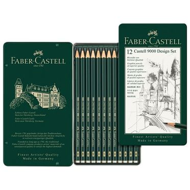Dizajnová sada grafitových ceruziek Faber Castell 9000 - 12ks