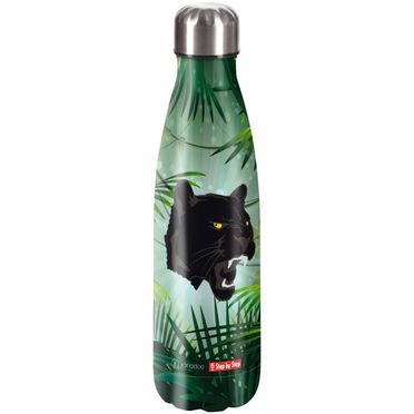 Fľaša na pitie z nerez ocele Step by Step - 0,5l, Wild Cat Chiko