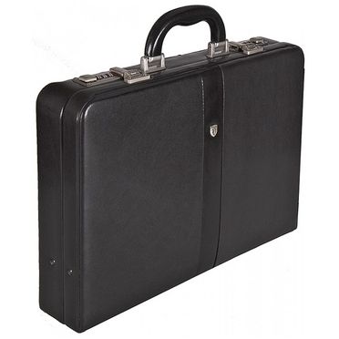 Franco Bellucci - A-7 kožený atašé kufrík / Čierny