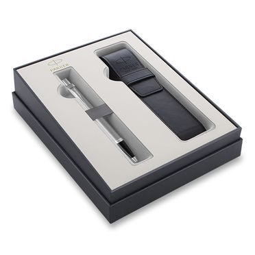 Guľôčkové pero Parker s puzdrom na pero - IM Essential Stainless Steel CT