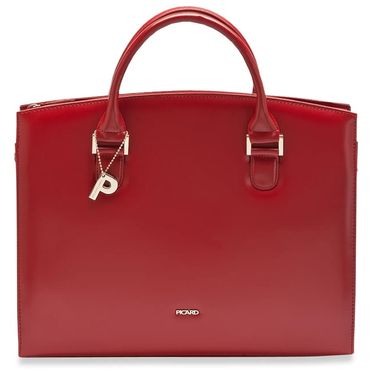 Pracovná kožená kabelka PICARD - Berlin Shopper /Červená