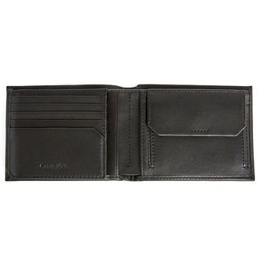 Pánska kožená peňaženka Calvin Klein - CK Concise Trifold 1 5CC + Coin /Čierna