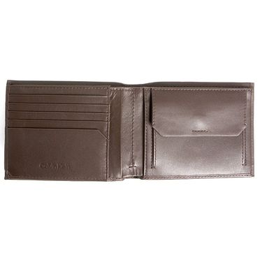 Pánska kožená peňaženka Calvin Klein - CK Concise Trifold 1 5CC + Coin /Hnedá