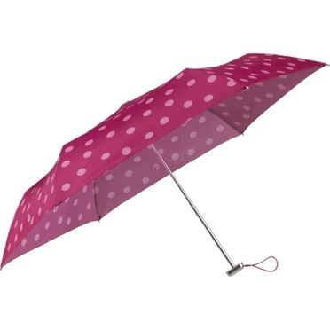 Plochý skladací dáždnik Samsonite - Alu Drop S /Violet Pink Polka Dots [108962-9684]