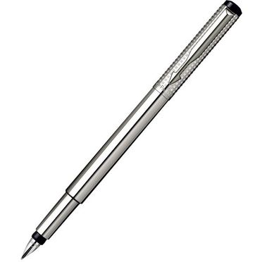 Plniace pero Parker - Premium Shiny Stainless Steel Chiselled /FP