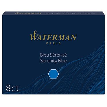 Atramentové bombičky Waterman - štandardné dlhé – Serenity Blue